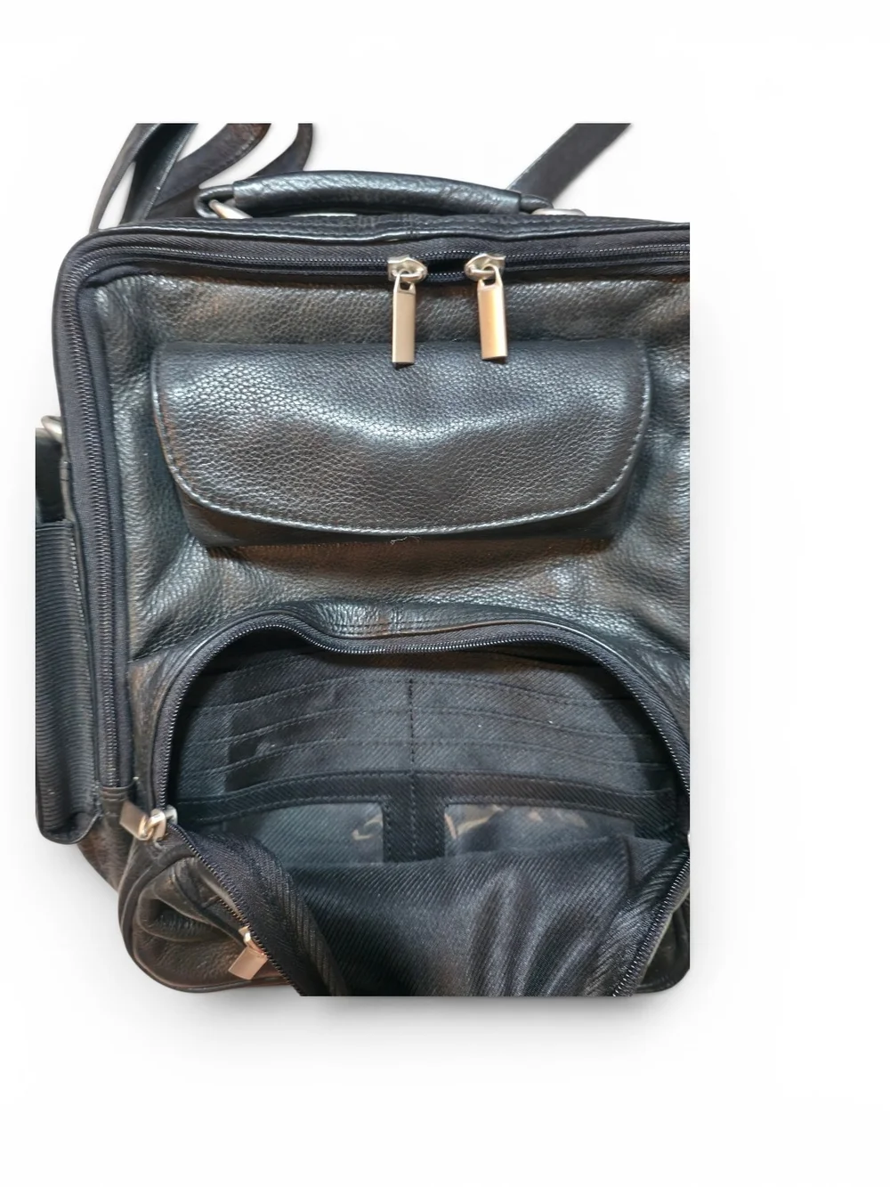 Wilsons Leather Black Leather Messenger Crossbody Bag